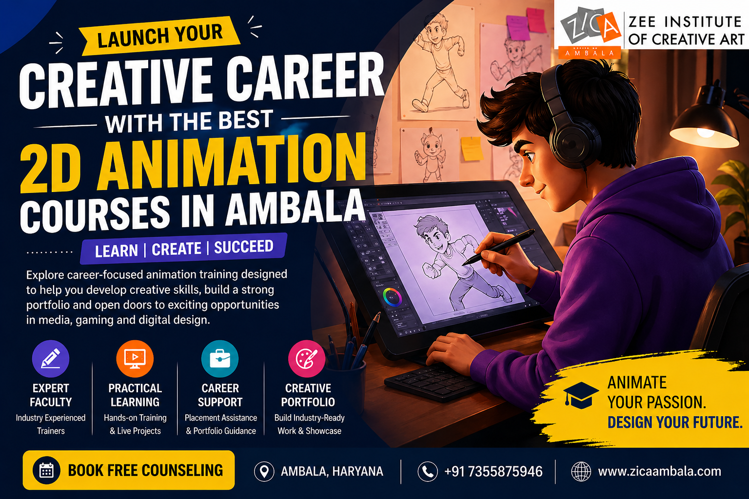 Best 2D Animation Courses in Ambala for Creative Careers